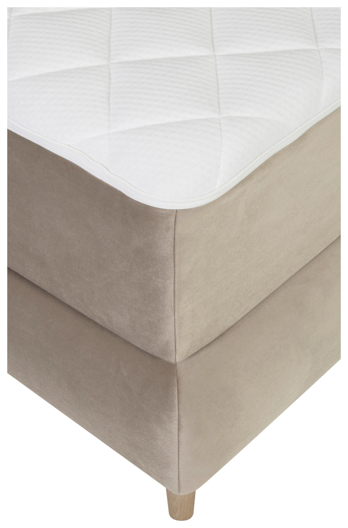 POSTEL BOXSPRING, 180/200 cm, světle růžová, béžová - barvy dubu/světle růžová, Konvenční, textil (180/200cm) - Carryhome