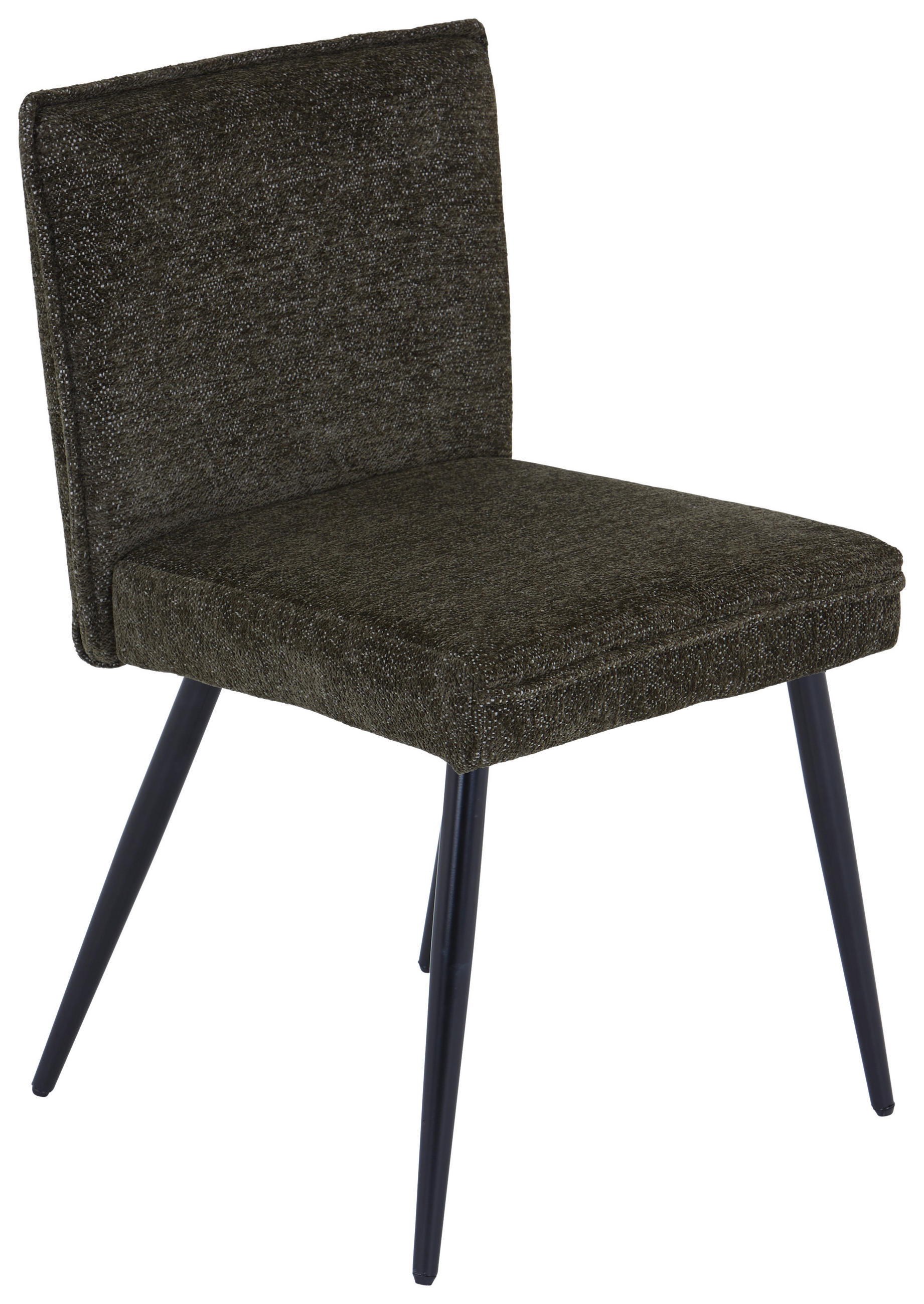 STUHL Leinenoptik Grün - Schwarz/Grün, MODERN, Textil/Metall (57/84/48cm) - MID.YOU