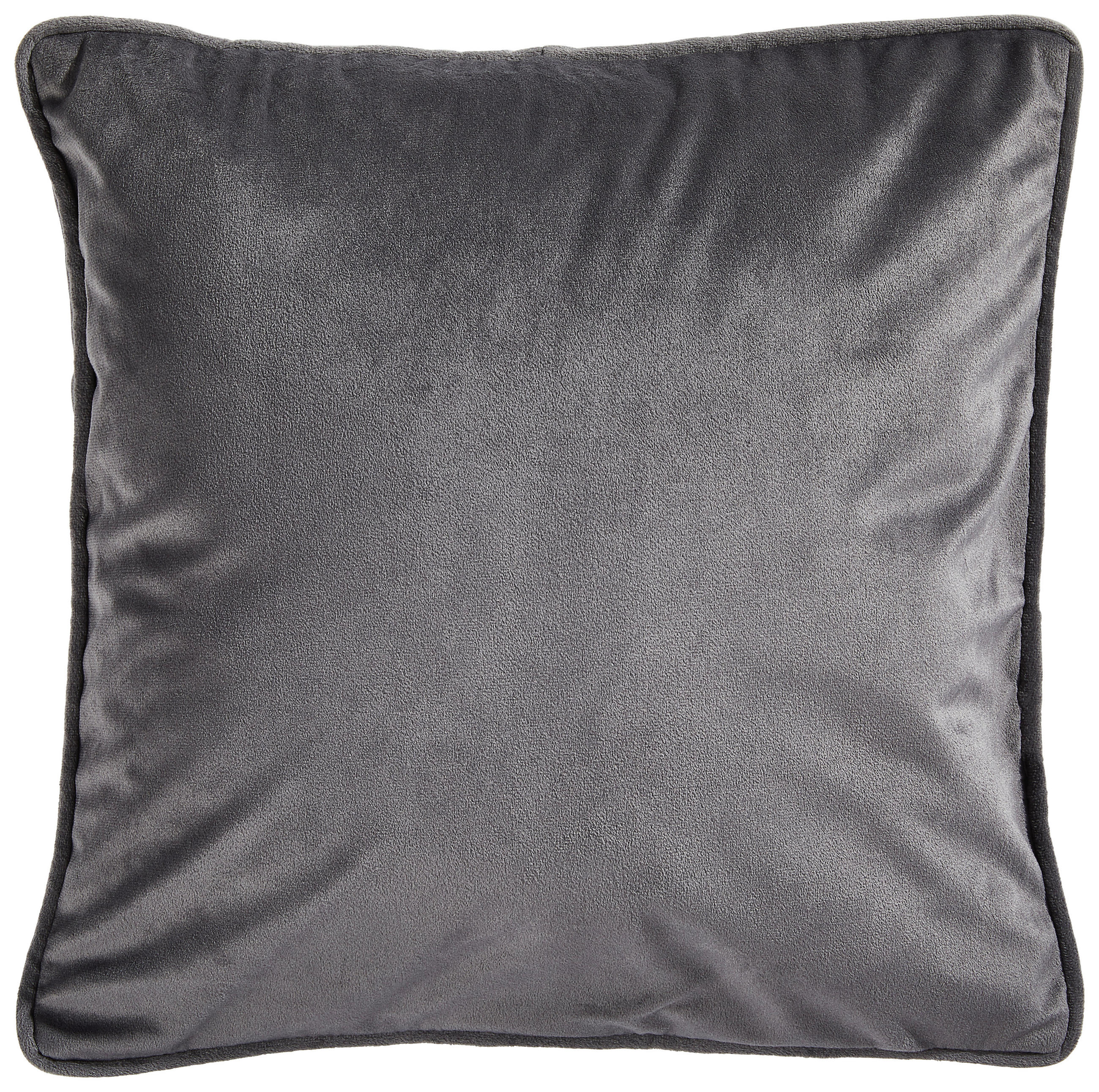 KISSENHÜLLE Zenato Samt Uni 40/40 cm - Dunkelgrau, Basics, Textil (40/40cm) - Ambiente