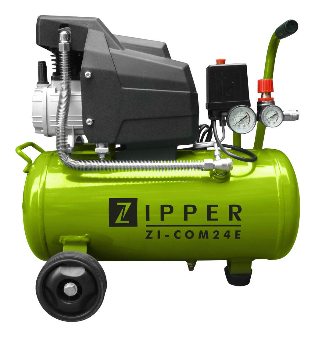 Druckluftkompressor Zi-com24e 8 Bar 1100 W Mit Rollen