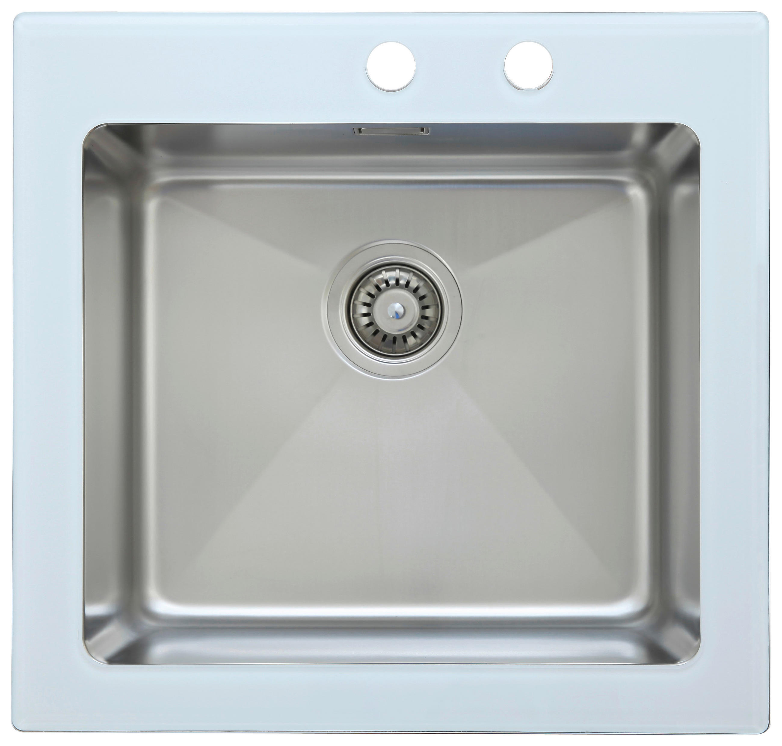 Spüle Respekta Edelstahl/Glas Bxt: 55x53 cm