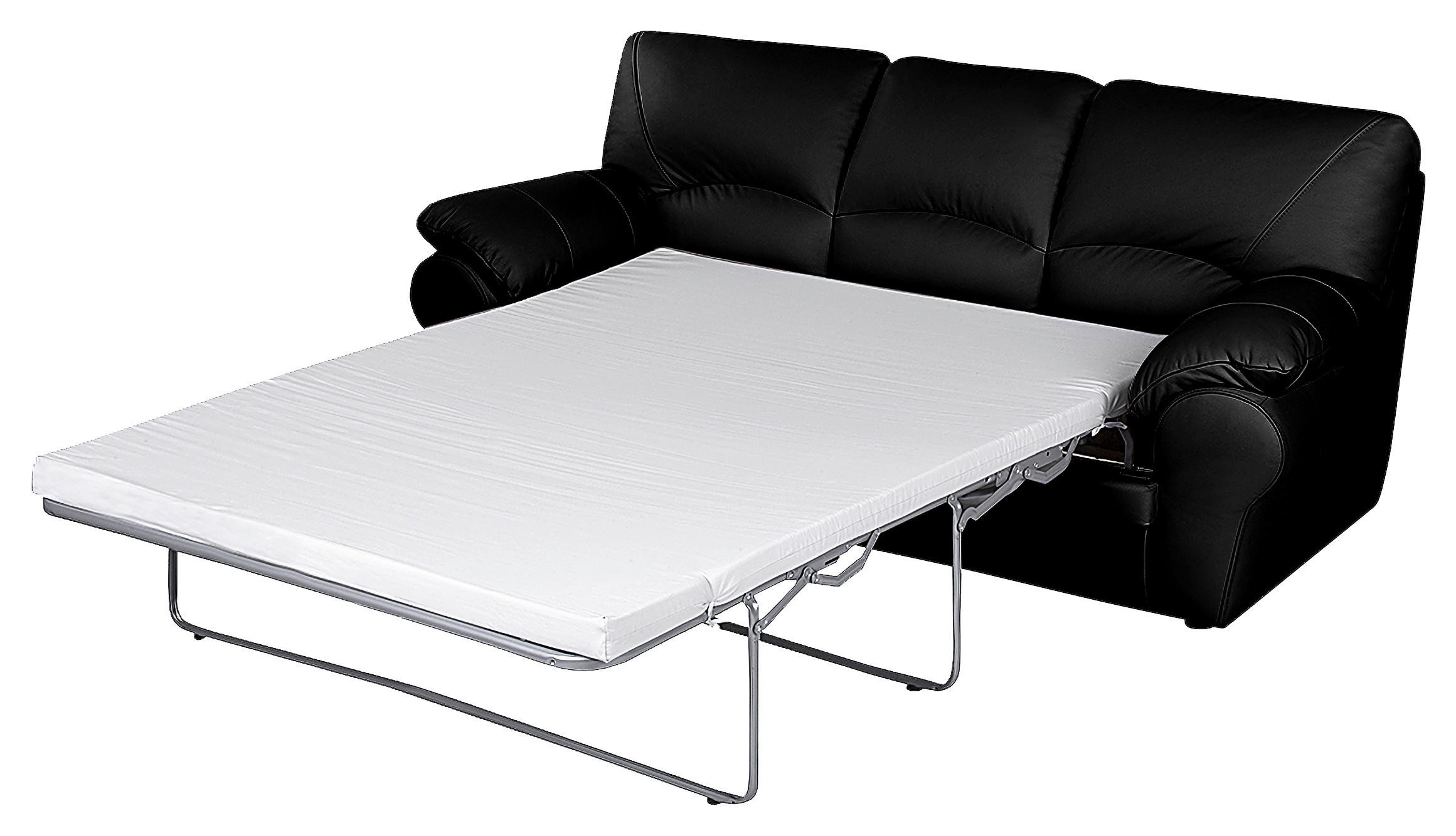 SCHLAFSOFA Schwarz Echtleder  - Schwarz, Design, Leder/Kunststoff (205/92/85cm) - Livetastic
