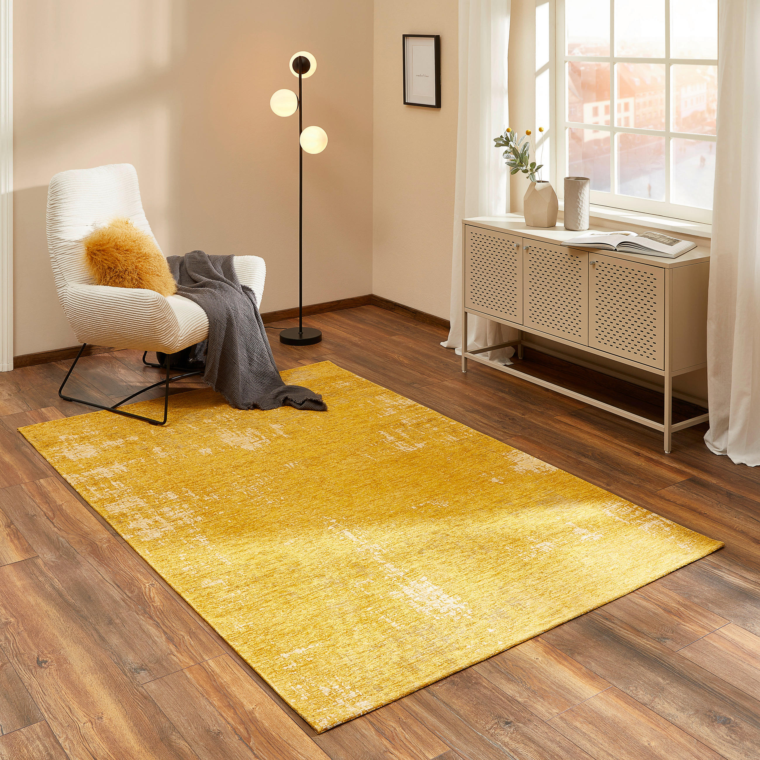 WEBTEPPICH 68/120 cm Goldfarben - Goldfarben, Basics, Textil (68/120cm) - Novel