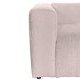 BIGSOFA Chenille Rosa  - Schwarz/Rosa, MODERN, Kunststoff/Textil (228/66/111cm) - Carryhome