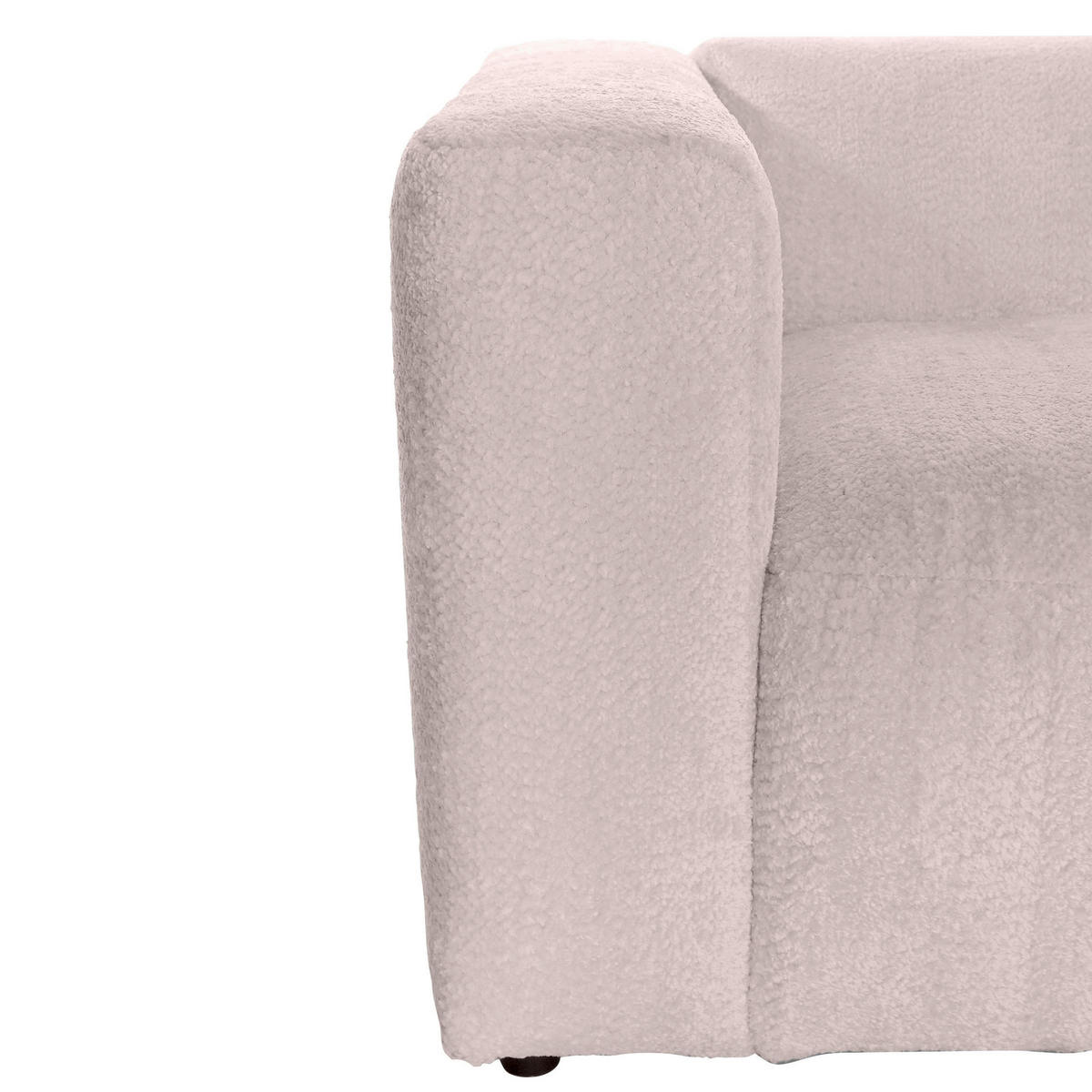 BIGSOFA Chenille Rosa  - Schwarz/Rosa, MODERN, Kunststoff/Textil (228/66/111cm) - Carryhome