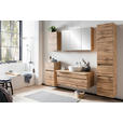 HOCHSCHRANK 40/180/35 cm - Eiche Wotan/Silberfarben, Natur, Holzwerkstoff/Kunststoff (40/180/35cm) - Xora