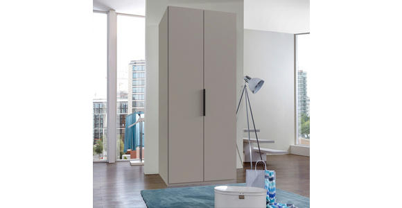 DREHTÜRENSCHRANK in Sahara - Schwarz/Sahara, KONVENTIONELL, Holzwerkstoff/Metall (100/236/58cm) - Hom`in