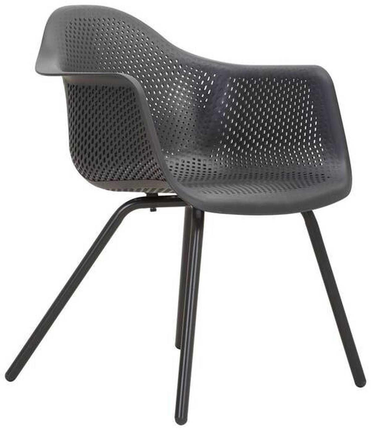 GARTENSESSEL Stahl Anthrazit  - Anthrazit, Design, Kunststoff/Metall (62,3/78,3/62,7cm) - Ambia Garden