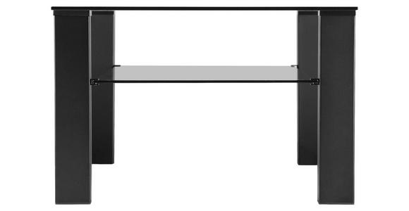 COUCHTISCH in Metall, Glas 115/65/42 cm  - Schwarz/Grau, Design, Glas/Metall (115/65/42cm) - Novel