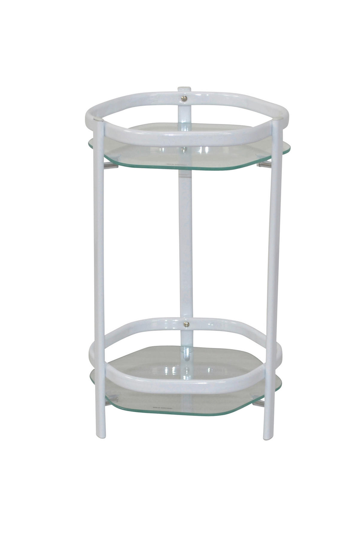 BLUMENTISCH Glas, Metall  - Weiß, Design, Glas/Metall (28/28/45cm) - Metzeler