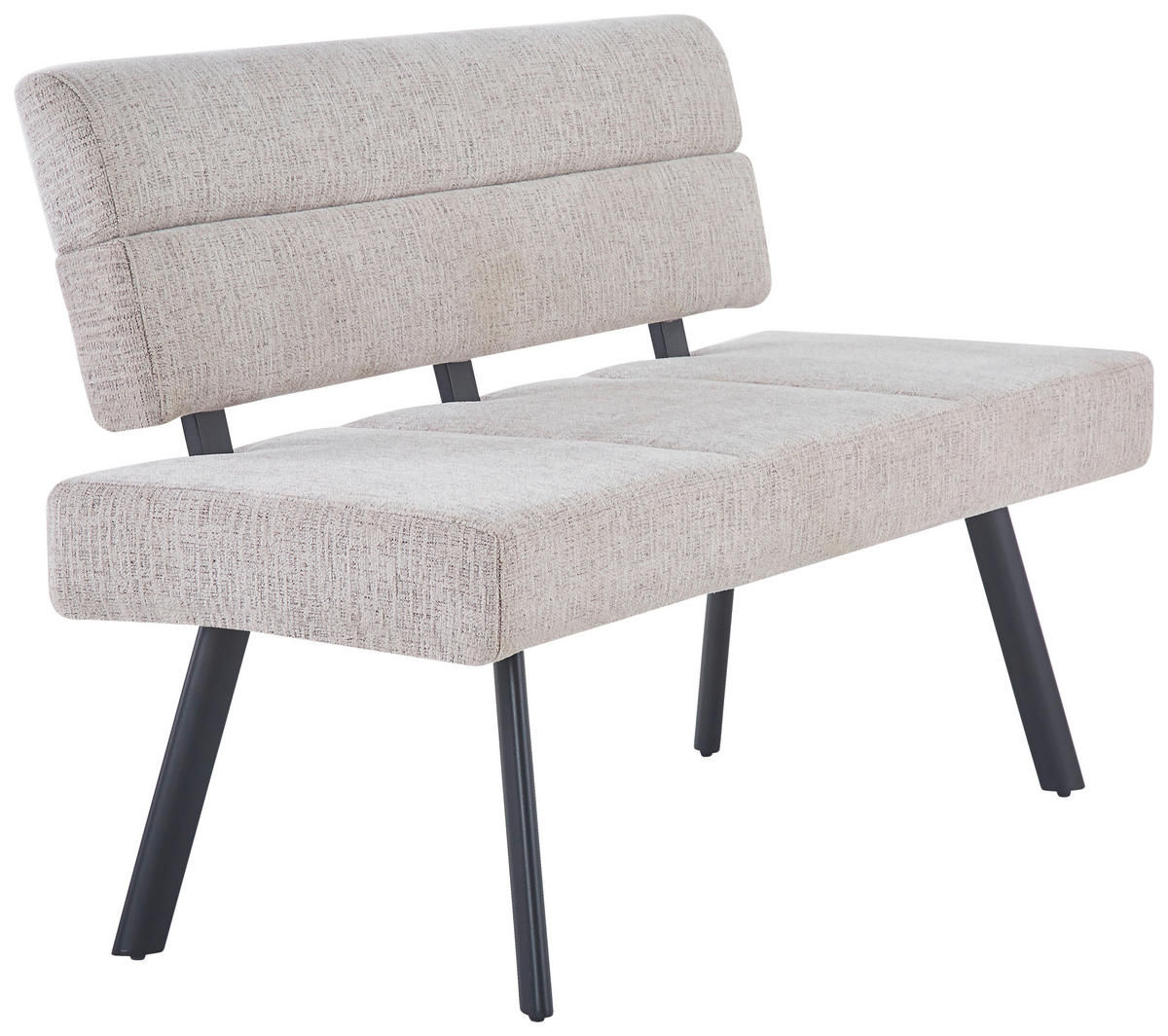 SITZBANK in Metall, Textil Beige  - Beige/Schwarz, KONVENTIONELL, Textil/Metall (140/88/62cm) - MID.YOU