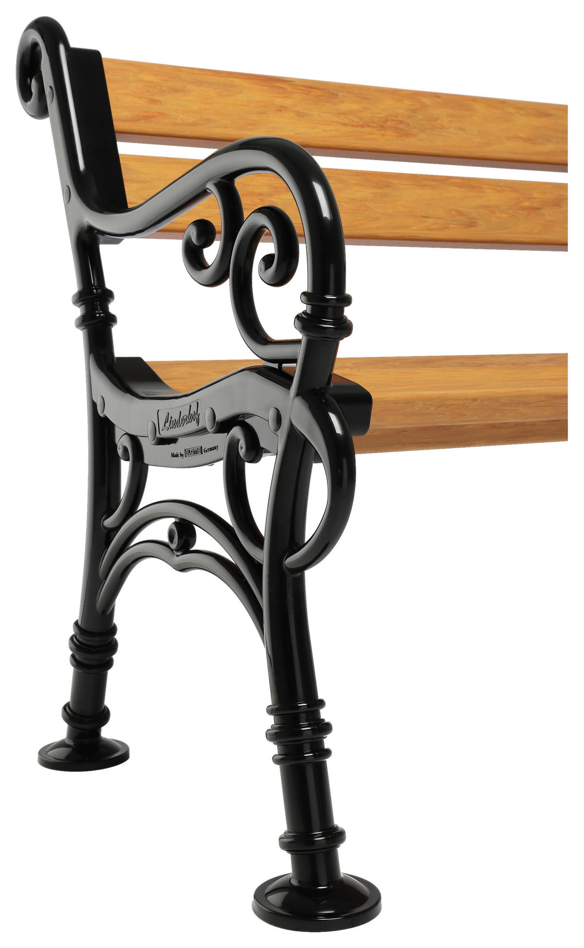 GARTENBANK 115/85/60 cm  Stahl  - Schwarz/Naturfarben, KONVENTIONELL, Kunststoff/Metall (115/85/60cm) - Gardenson