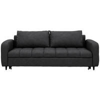SCHLAFSOFA Webstoff Anthrazit Stoffauswahl, Bettfunktion erhältlich, Rücken echt, Armteil links, Armteil rechts  - Anthrazit/Schwarz, Design, Holz/Textil (236/88/101cm) - Lomoco