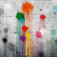 KUNSTDRUCK 14/14 cm  - Multicolor/Hellgrau, Basics, Papier (14/14cm) - Monee