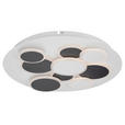 LED-DECKENLEUCHTE 46,8/6 cm - Schwarz/Weiß, Trend, Kunststoff/Metall (46,8/6cm) - Novel