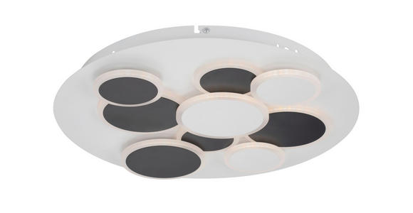 LED-DECKENLEUCHTE 46,8/6 cm - Schwarz/Weiß, Trend, Kunststoff/Metall (46,8/6cm) - Novel