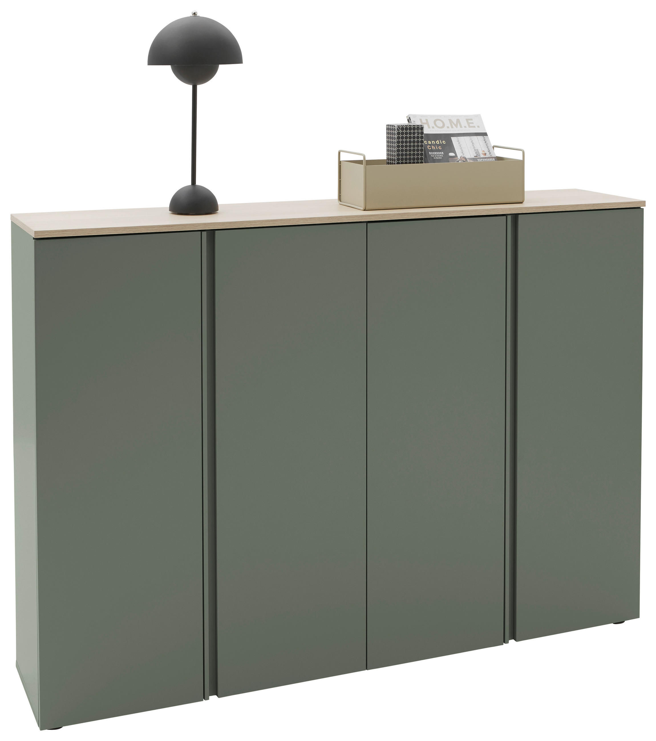 SCHUHSCHRANK 158,2/113,2/34 cm  - Eichefarben/Schwarz, Design, Holzwerkstoff/Kunststoff (158,2/113,2/34cm) - Voleo