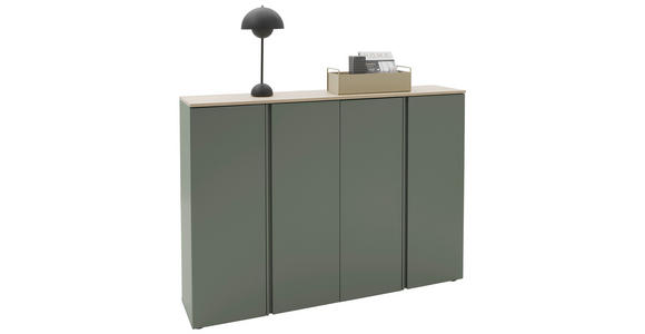 SCHUHSCHRANK 158,2/113,2/34 cm  - Eichefarben/Schwarz, Design, Holzwerkstoff/Kunststoff (158,2/113,2/34cm) - Voleo