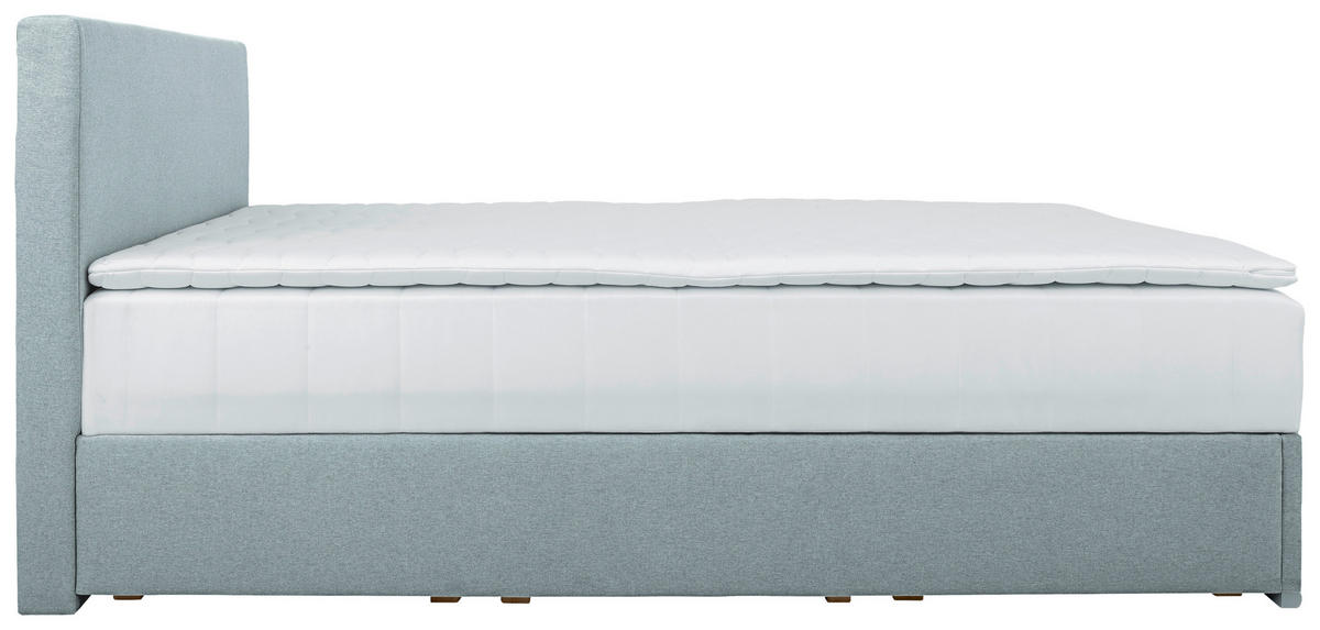 BOXBETT 90/200 cm  in Hellblau  - Chromfarben/Hellblau, Konventionell, Kunststoff/Textil (90/200cm) - Carryhome