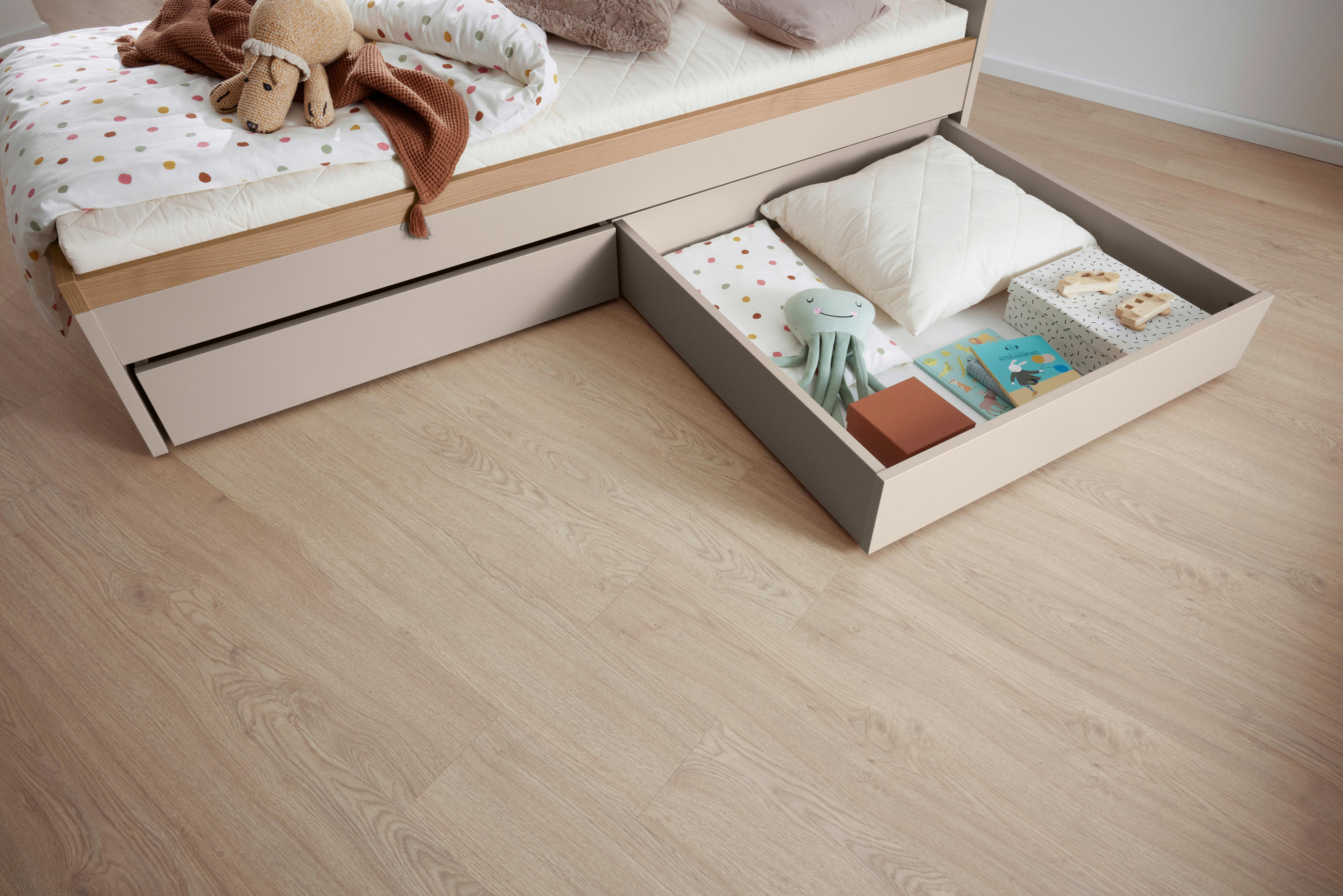 BETTKASTEN Naturfarben, Beige, Kaschmir  - Kaschmir/Beige, Design, Holzwerkstoff (98,5/95,2/20cm) - Paidi