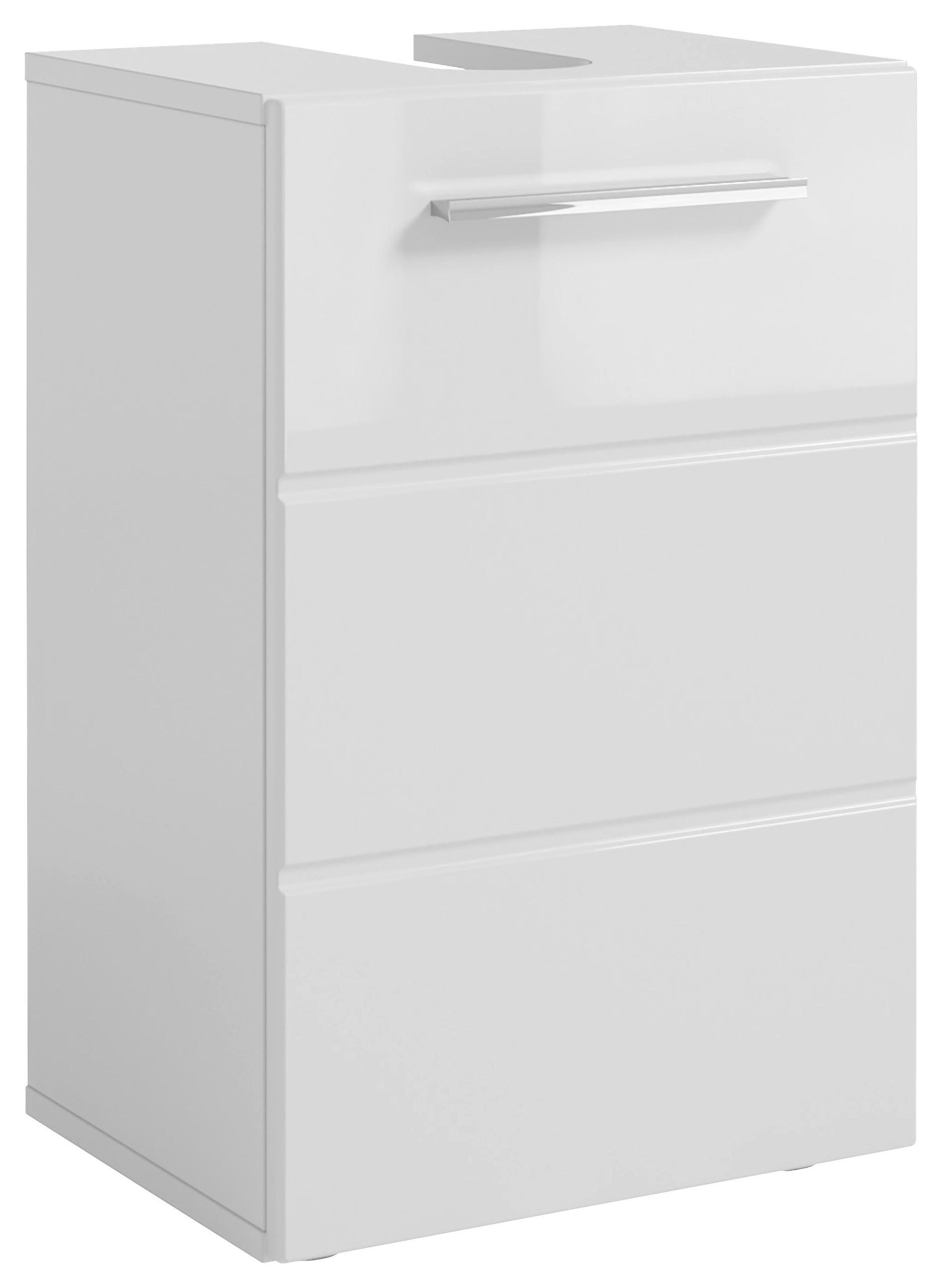 WASCHBECKENUNTERSCHRANK 40/60/31 cm  - Chromfarben/Weiß Hochglanz, MODERN, Holzwerkstoff/Kunststoff (40/60/31cm) - MID.YOU