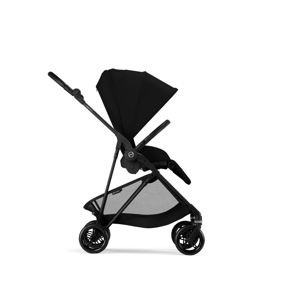 KINDERWAGEN  Melio Carbon  Magic Black  - Schwarz, Basics, Textil/Metall (82-91/49/96,5-107cm) - cybex GOLD