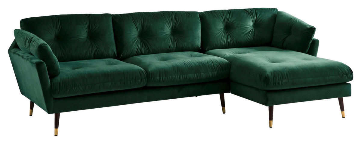 ECKSOFA Eckteil  JAPAN-2S.REC Grün  - Grün, MODERN, Holz/Textil (269/155cm) - MID.YOU