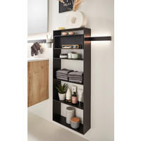 BADEZIMMERREGAL 45/115,2/15 cm  - Schwarz, MODERN, Metall (45/115,2/15cm) - Celina Home