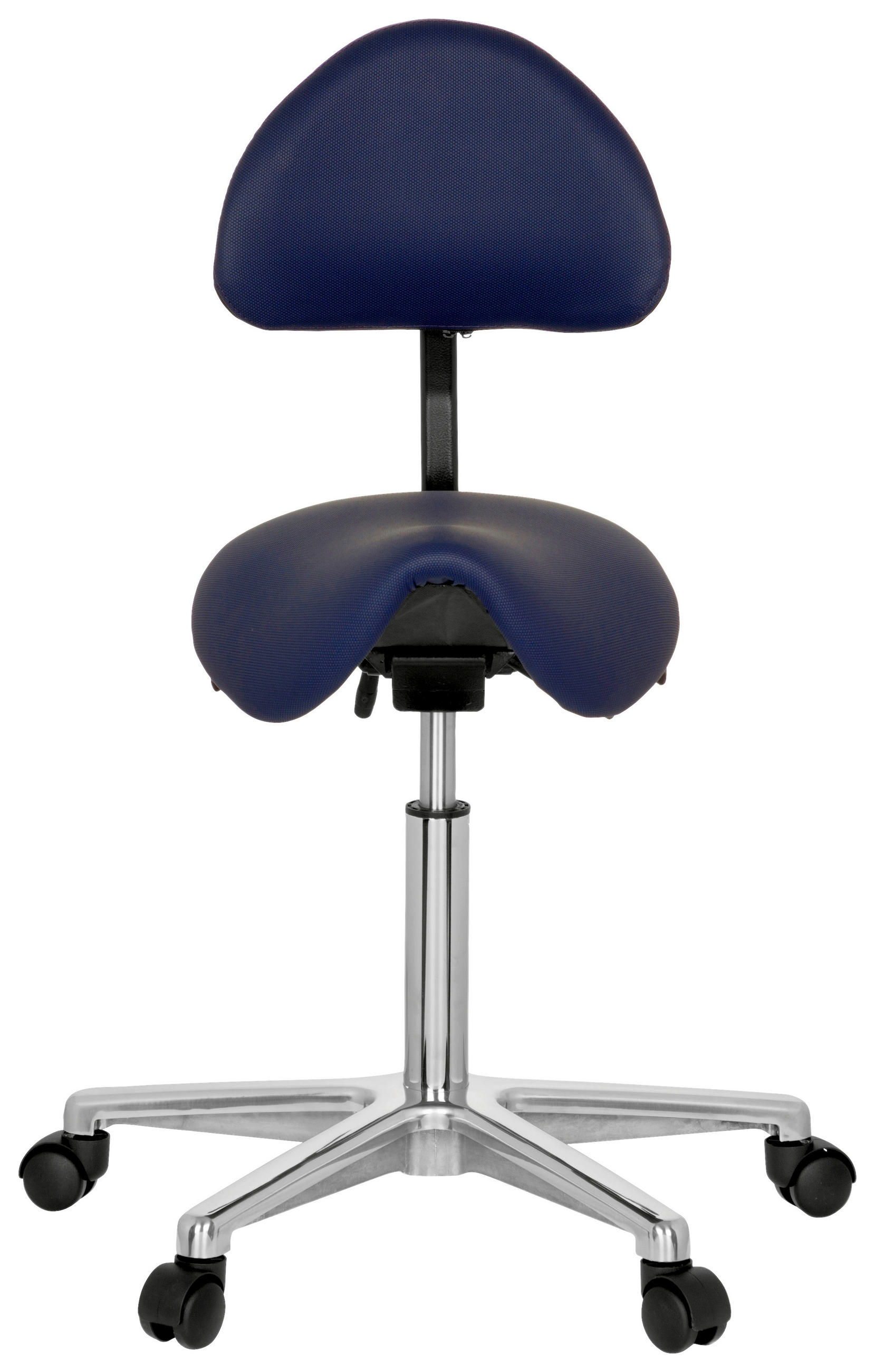 BÜROHOCKER Blau  - Blau/Alufarben, MODERN, Kunststoff/Textil (36/105/40cm) - MID.YOU