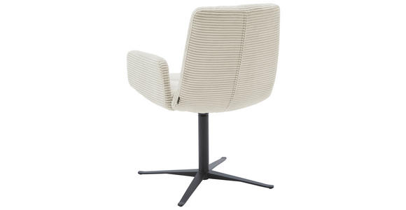 ARMLEHNSTUHL in Cord - Schwarz/Naturfarben, Design, Textil/Metall (61/88/66cm) - Dieter Knoll