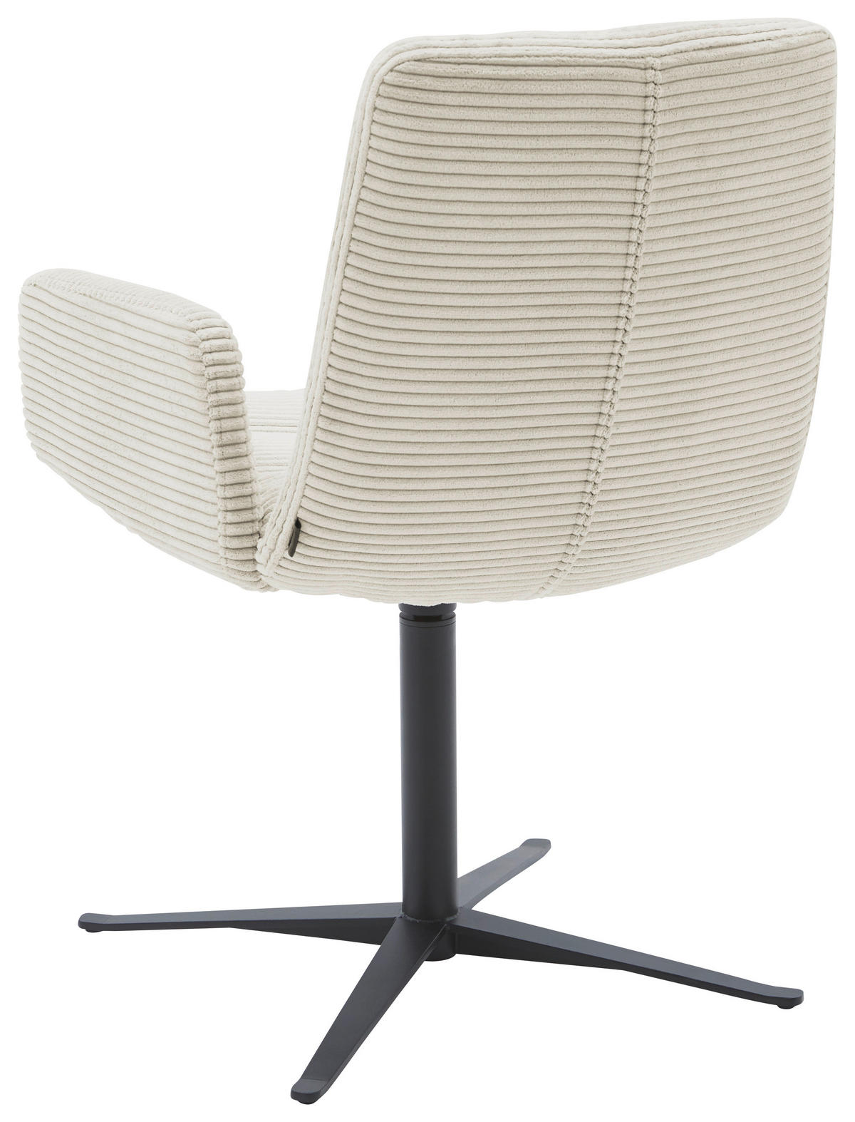 ARMLEHNSTUHL  in Cord  - Schwarz/Naturfarben, Design, Textil/Metall (61/88/66cm) - Dieter Knoll