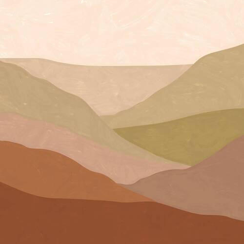 Fototapete Landschaft Braun/Beige