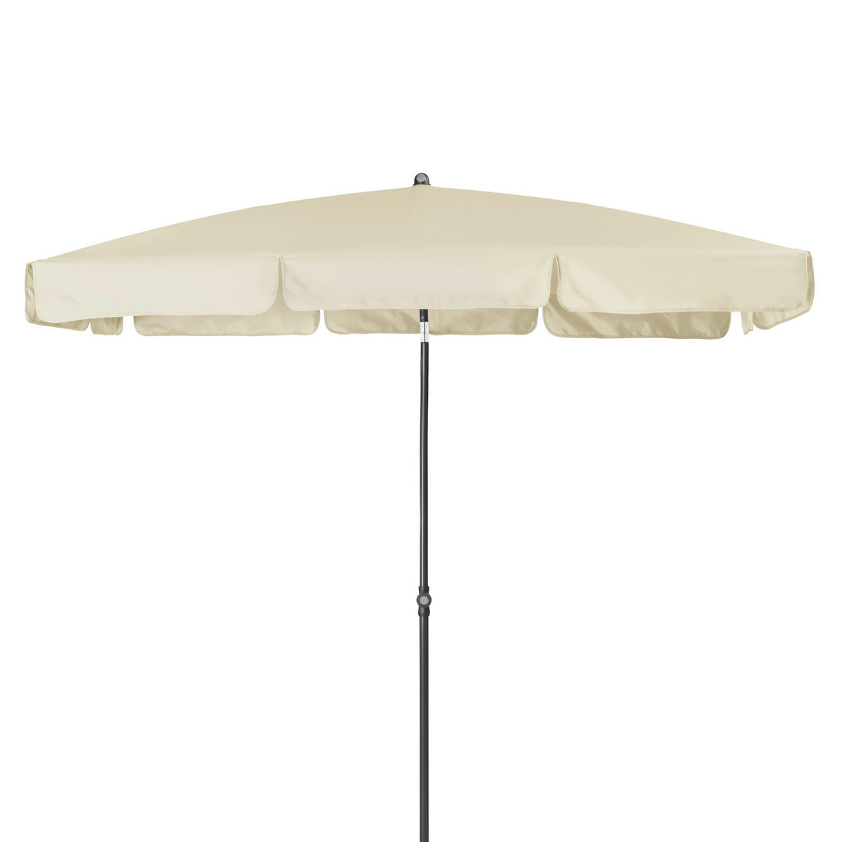 SONNENSCHIRM 225x120 cm Naturfarben  - Anthrazit/Naturfarben, Basics, Textil/Metall (225/120cm) - Doppler