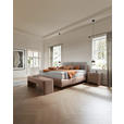 BOXSPRINGBETT 180/200 cm  in Hellbraun, Greige  - Hellbraun/Greige, Design, Textil/Metall (180/200cm) - Johann Jakob