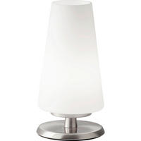 LED-TISCHLEUCHTE Milady 11/19 cm   - Weiß/Nickelfarben, Basics, Glas/Metall (11/19cm) - Fabas Luce