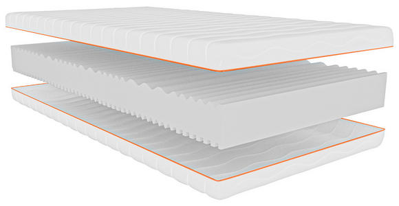 WENDEMATRATZE 80/200 cm Höhe ca. 14 cm - Weiß, Basics, Textil (80/200cm) - Xora