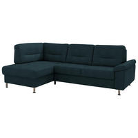ECKSOFA Flachgewebe Opal  - Opal/Alufarben, Konventionell, Textil/Metall (160/244cm) - Beldomo Comfort