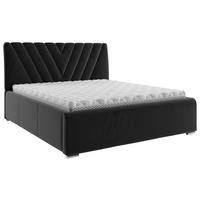 POLSTERBETT Lattenrost, Bettkasten 140/200 cm  in Schwarz  - Chromfarben/Schwarz, KONVENTIONELL, Holz/Kunststoff (140/200cm) - Boxxx