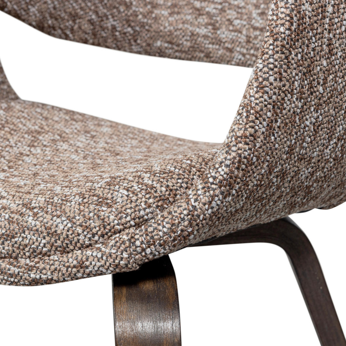 ARMLEHNSTUHL-SET 2 Stück  in Webstoff  - Dunkelbraun/Braun, MODERN, Textil (57/78/57cm) - Livetastic