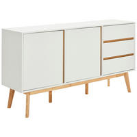SIDEBOARD 150/80/40 cm  - vit/naturfärgad, Design, trämaterial/trä (150/80/40cm) - MID.YOU