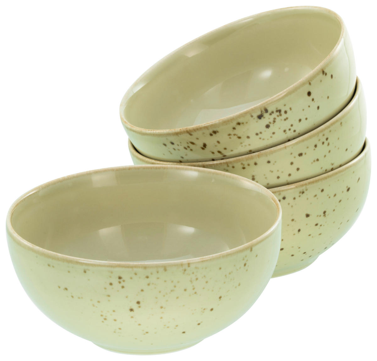 SCHÜSSELSET Nature Collection 4-teilig  - Salbeigrün, Design, Keramik - Creatable