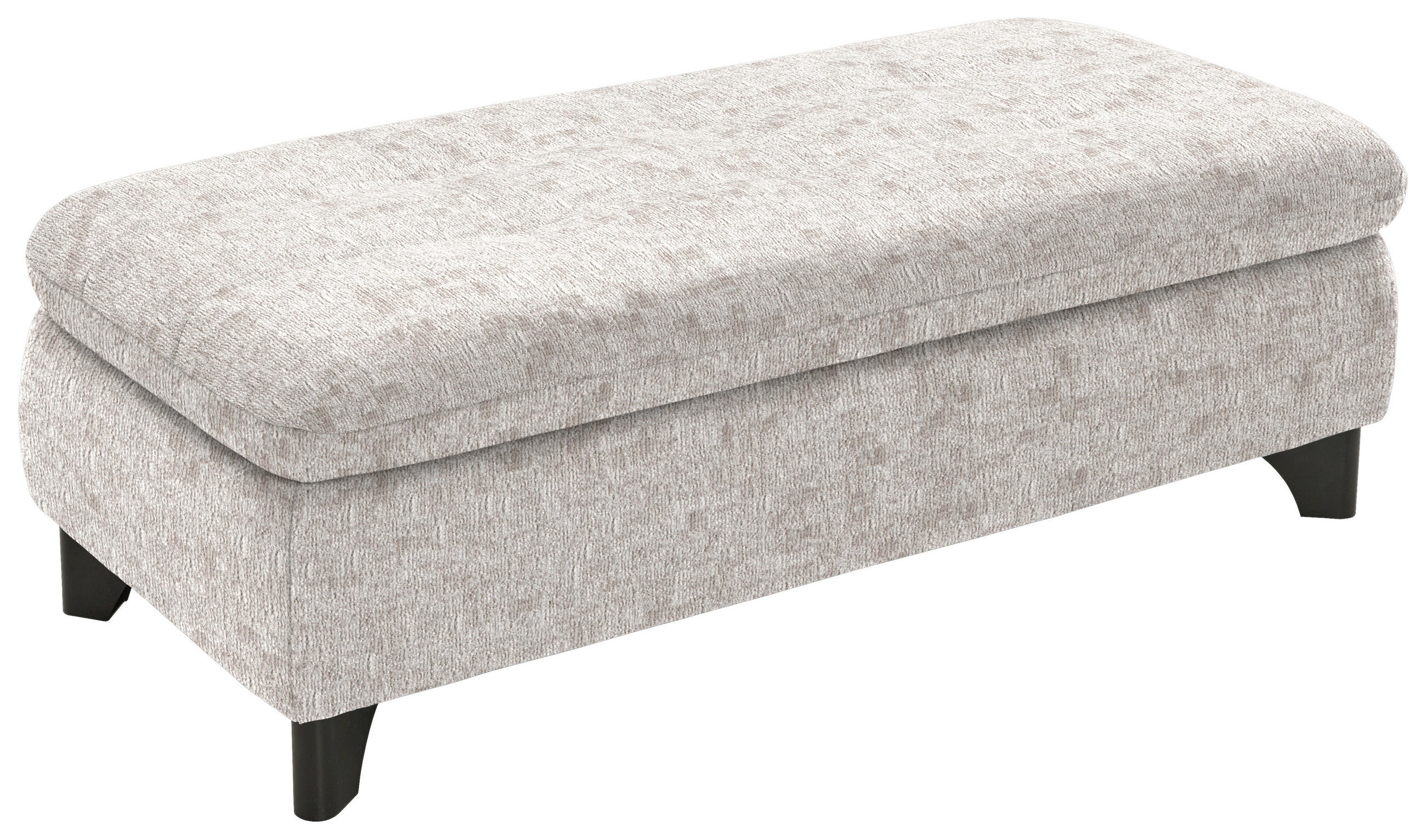 HOCKER in Textil Greige  - Greige/Schwarz, KONVENTIONELL, Textil/Metall (60/45/60cm) - Carryhome