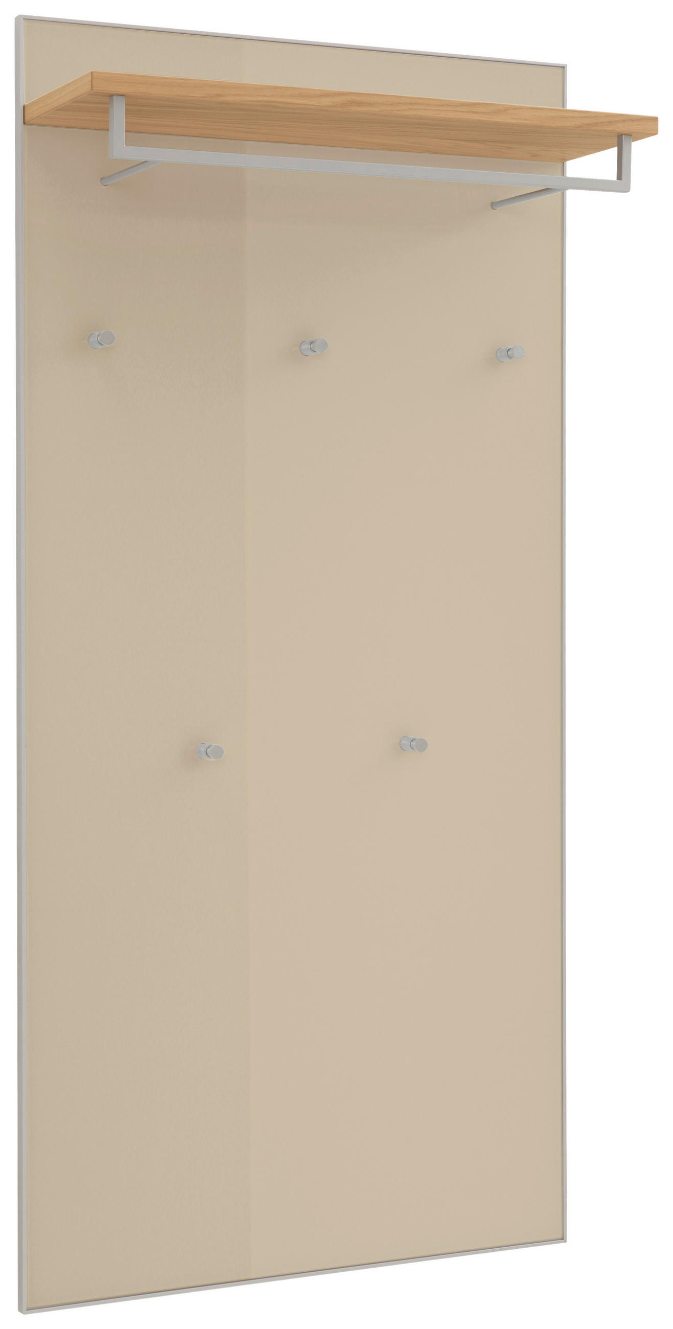 GARDEROBENPANEEL  in 80/170/27 cm  - Eichefarben/Sahara, Design, Glas/Holz (80/170/27cm)