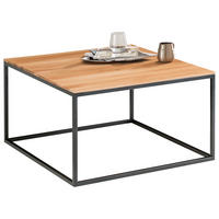 KONFERENČNÍ STOLEK, černá, barvy dubu, dřevo, 65/65/37 cm - černá/barvy dubu, Design, kov/dřevo (65/65/37cm) - Johann Jakob