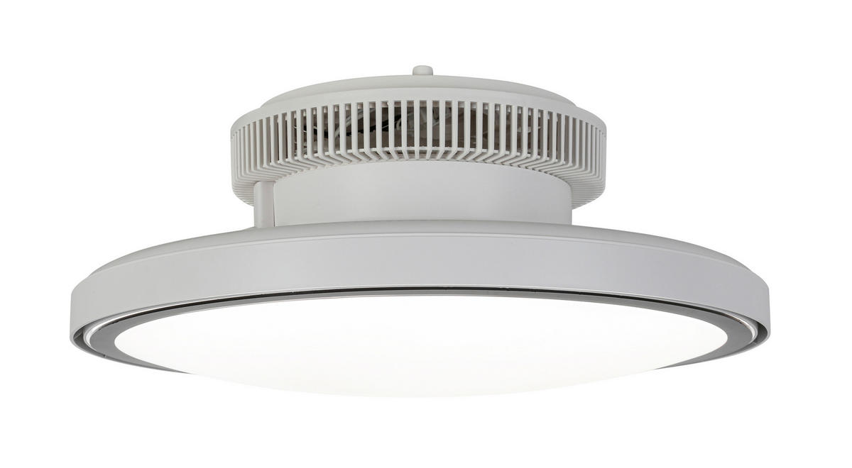 DECKENVENTILATOR - Schwarz/Weiß, Trend, Kunststoff/Metall (46/19,5cm) - Mican