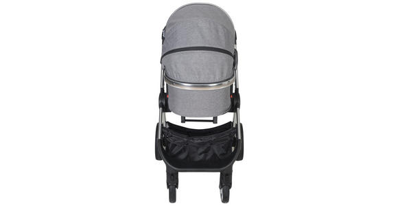 KINDERWAGENSET Neapel - Silberfarben/Grau, Design, Textil/Metall (76,96/59,95/106,68cm) - My Baby Lou