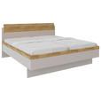 BETT 180/200 cm  in Hellgrau, Eichefarben  - Eichefarben/Hellgrau, MODERN, Holz/Holzwerkstoff (180/200cm) - Xora