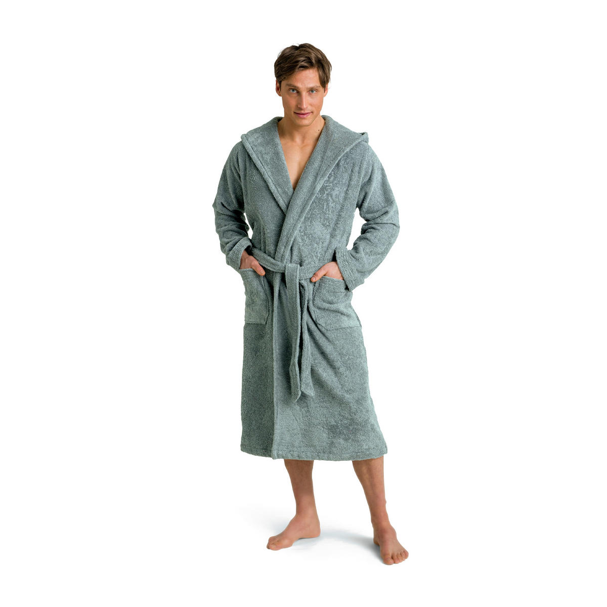 BADEMANTEL S Unisex  - Mintgrün, Basics, Textil (Snull) - Moeve
