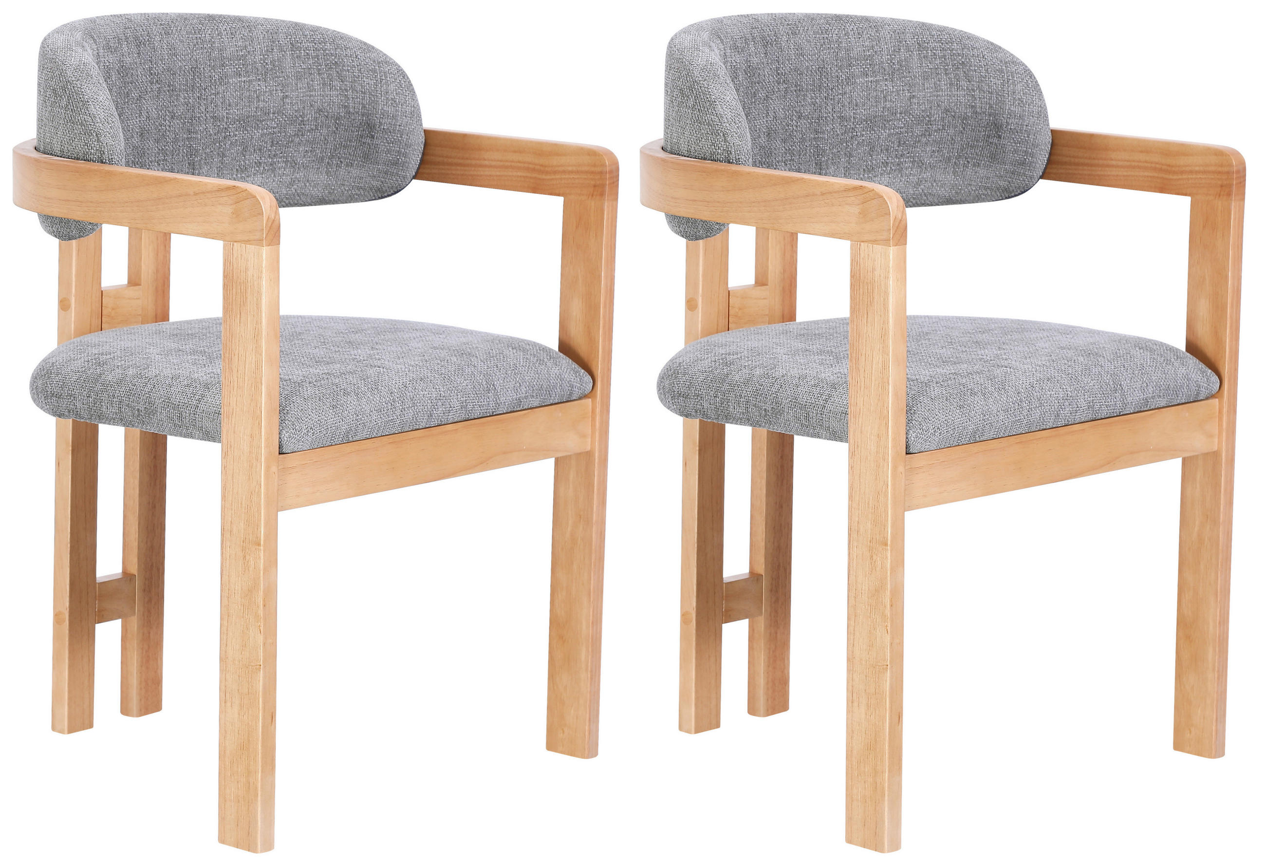 Armlehnstuhl Sally Grau Gepolstert