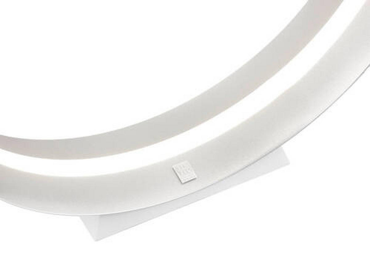 LED-TISCHLEUCHTE Musterring 45/45 cm   - Silberfarben/Weiß, KONVENTIONELL, Metall (45/45cm) - Musterring